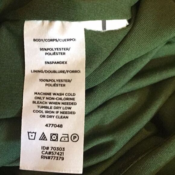 NWOT ANN TAYLOR sleeveless wrap top dress in small army green color - Picture 12 of 13